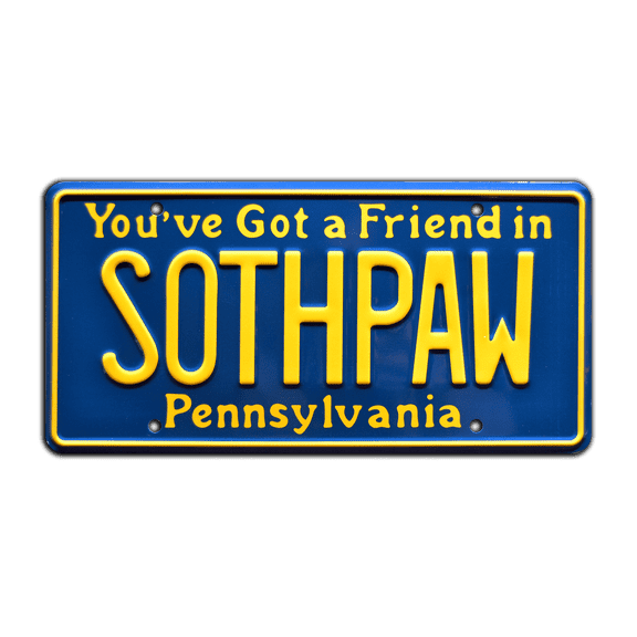 Rocky IV | Rocky's '84 Lamborghini Jalpa P3500 | SOTHPAW | Metal Stamped Replica Prop License Plate
