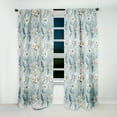 thumbnail image 2 of Designart "Azure Dreamcatcher" Floral Room Darkening Curtain Panel, 2 of 6