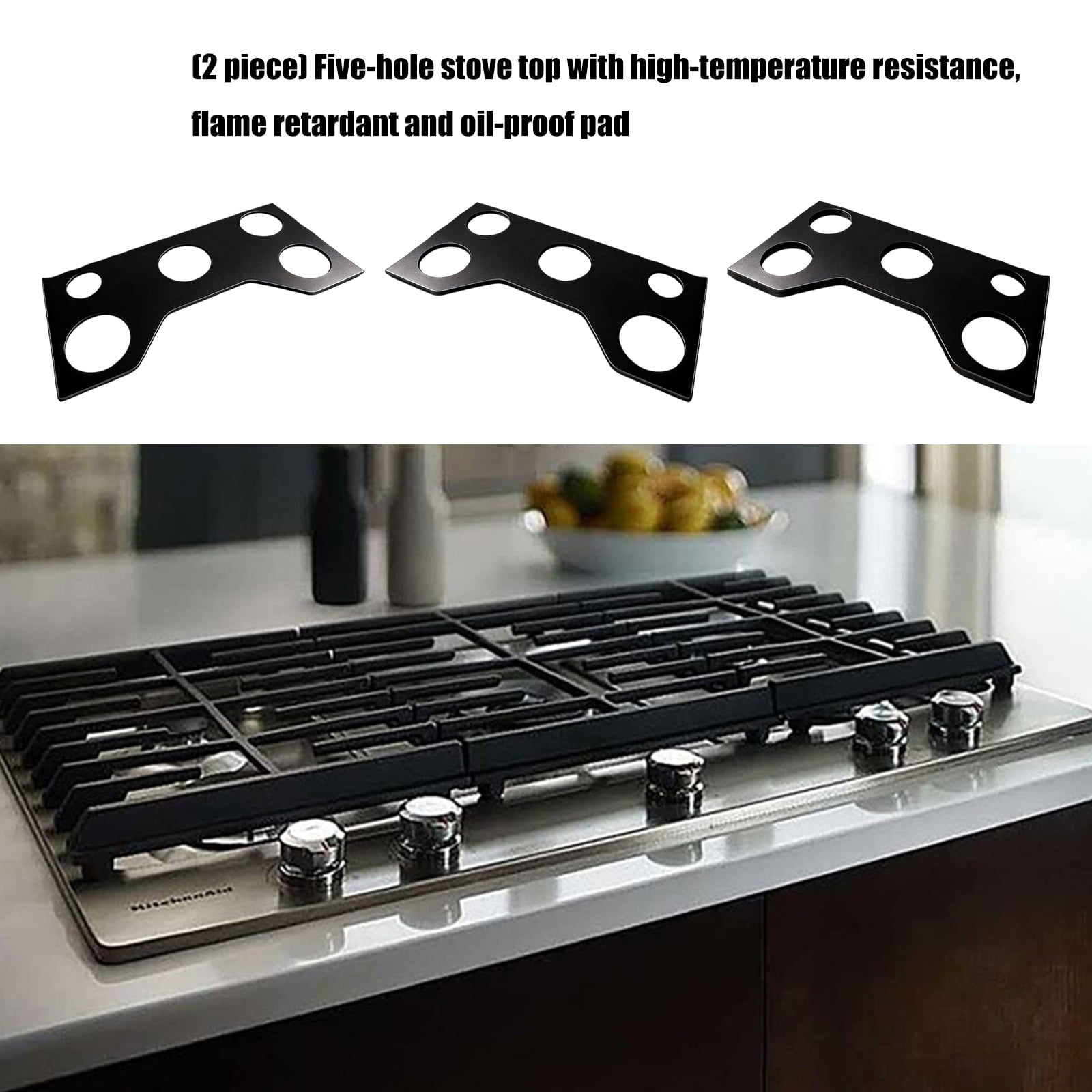 2Pcs Ranges Stove Top Protector Nonslip Burners Pads Heat Resistant Stove Liner Stovetop Guard Easy to Clean