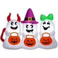 thumbnail image 1 of Ghost Trio w/ Jack-O'-Lantern - Inflatable, 1 of 6