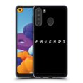 thumbnail image 1 of Head Case Designs Officially Licensed Friends TV Show Logos Black Soft Gel Case Compatible with Samsung Galaxy A21 (2020), 1 of 7