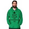 thumbnail image 5 of Keep Calm Shamrock On St Patrick's Unisex Plus Size Hoodie Brisco Brands 4X, 5 of 6