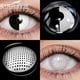 thumbnail image 2 of 1 Par De Lentes Multicolores Anuales Para Maquillaje De Halloween De Contacto De Color Rojo Negro Con, 2 of 4