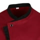 thumbnail image 5 of Paquete de 2 Chaquetas Unisex, Cortas, Túnica, Uniformes de Cocina para Camareros de Hotel, Rojo BLESIY chaqueta de chef de manga corta, 5 of 8