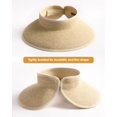thumbnail image 2 of Sombrero con visera solar FURTALK para mujer, paja, ala ancha, plegable, 2 of 7