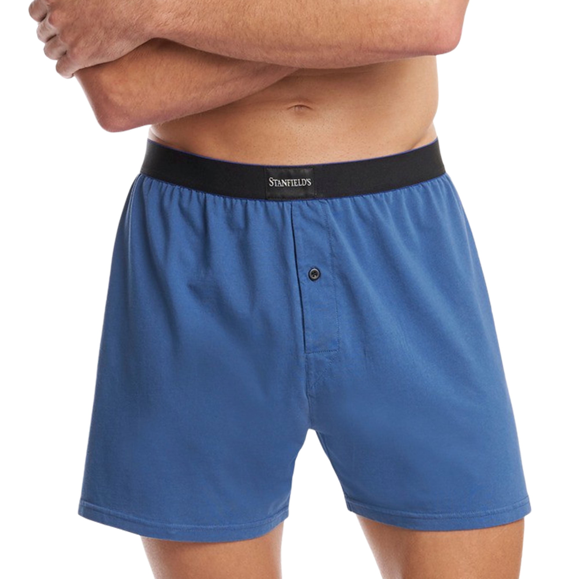 Stanfield's Adult Mens Premium Cotton Solid Knit Boxers, Sizes S-2XL