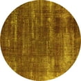 thumbnail image 1 of Ahgly Company Machine Washable Indoor Round Oriental Yellow Industrial Area Rugs, 4' Round, 1 of 4