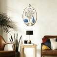 thumbnail image 3 of Oval Framed Wall Art Gold Bamboo Retro Blue Hydrangea Botanical Antique Flowers Victorian Canvas Wall Art Oval Vintage Wall Decor Prints Hanging Decor for Home Bedroom Living Room Office 8"x11.4", 3 of 7