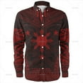 thumbnail image 1 of Camisas de manga larga con estampado de emblema étnico filipino en 3D vintage de tamaño pequeño para hombre, blusas con estampados tribales filipinos, 1 of 6