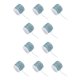 thumbnail image 1 of Ounissouiy Cadena de cuentas de acero inoxidable resistente y duradera para fabricación de joyas Amplia gama de funciones y usos Acero+Azul lago Acero+Lago Azul 10Conjunto, 1 of 6