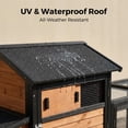 thumbnail image 5 of Outdoor Large 114'' Wooden Chicken Coop Hen House Poultry Cage Nest Box Pet Hutch Garden,Waterproof Anti-UV Panel for Backyard, 5 of 6