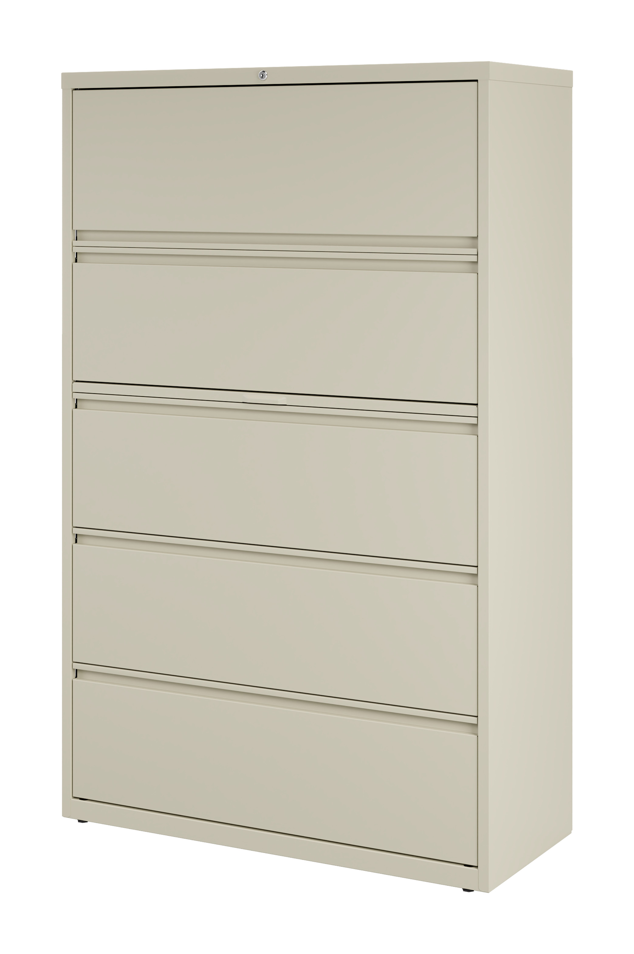 Hirsh 42 inch Wide 5 Drawer Metal Lateral File Cabinet for Home and Office, Holds Letter, Legal and A4 Hanging Folders, Putty - image 3 of 10