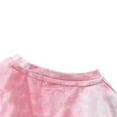 thumbnail image 5 of Fnooota Girls Cotton T-shirts, Casual Tie Dye Short Sleeve Crew Neck Summer Tops Pink Size 1-2 T, 5 of 5