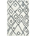 thumbnail image 4 of SAFAVIEH Toronto Neasa Abstract Polyester Shag Area Rug, Ivory/Blue, 5' x 8', 4 of 5