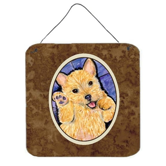 Norwich Terrier Aluminium Metal Wall Or Door Hanging Prints