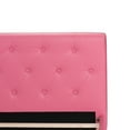 thumbnail image 6 of Poundex Upholstered Platform Bed, Twin, Pink, 6 of 11