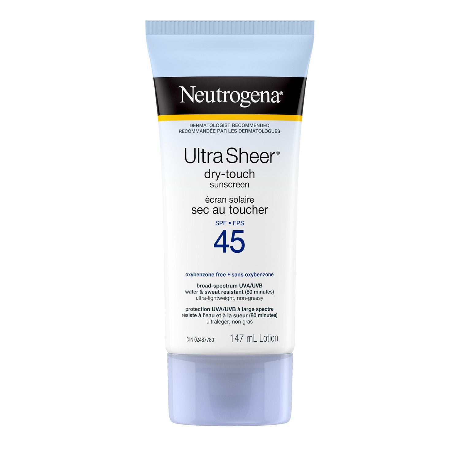 Neutrogena Sunscreen Lotion SPF 45, Ultra Sheer Dry Touch, 147 mL