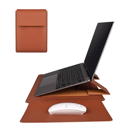Notebook Computer Liner Bag Mouse Pad Protective Holster Coffee 15.6inch