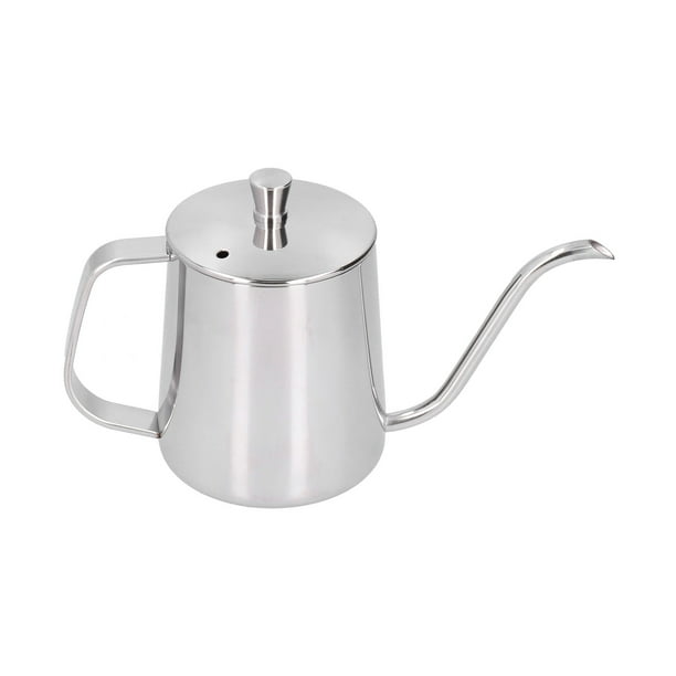 Tetera de Cuello de Cisne Con Termómetro, Boquilla de Cuello de Cisne Larga y Estrecha, Hervidor de Café de Acero inoxidable de Grado Alimioti