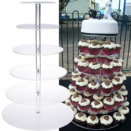 Round Crystal Clear Acrylic Cupcake  Tower Stand  Wedding  