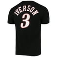thumbnail image 3 of Men's Mitchell & Ness Allen Iverson Black Philadelphia 76ers Hardwood Classics Stitch Name & Number T-Shirt, 3 of 3