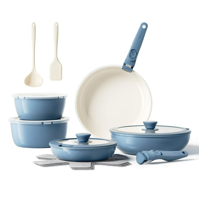 Juego de utensilios de cocina Redchef Ceramic Antiadherente de 16 piezas con mango extraíble