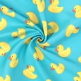 thumbnail image 5 of HDE Dog Swim Trunks Hawaiian Board Shorts for XS to XXL Dogs Teal Rubber Ducks XS, 5 of 5