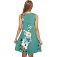thumbnail image 4 of Staron Robes d'Été pour Femmes en Liquidation à Moins de 10 $ Maillot de Bain Décontracté Col Rond Sans Manches Robe de Soleil avec Poche Ample Imprimé Floral de Printemps Vacances, 4 of 5
