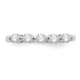 thumbnail image 4 of 14K White Gold Ring Band Wedding Diamond Round 5-Stone , Size 6, 4 of 7