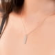 thumbnail image 4 of Colgante retráctil con forma de palo estéreo, nombre grabable para bricolaje, collar de doble diamante para el Día de la Madre y Acción de Gracias, 4 of 6