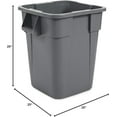 thumbnail image 6 of LLDPE Square Brute 40-Gallon Trash Can without Lid, Gray, for Restaurants/Garages/Offices/Mailrooms/Classrooms, 6 of 6