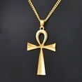 thumbnail image 5 of Lordgold Meaning "Life" Egyptian Ankh Pendants Necklace in 14K Yellow Gold Hieroglyph Jewelry with Chain, 5 of 7
