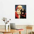thumbnail image 2 of Nawypu  Christmas Holiday Santa and Black Lab Labrador Dog Poster Canvas Wall Art Print Room Wall Decor Bedroom Aesthetic Living Room Decor Christmas Gift (16x24inch-No Framed), 2 of 4