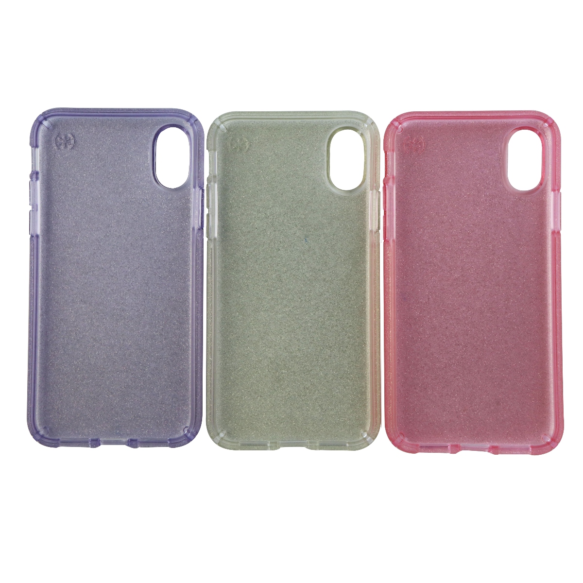 Speck Presidio Clear Glitter Case 3 Pack for iPhone X 10 Pink Gold