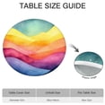 thumbnail image 6 of Colorful Tie Dye Mountain Pattern Round Fitted Tablecloth with Elastic Edge,Dining Table Cover Waterproof,Outdoor Round Tablecloth for Camping,Dining,Indoor and Outdoor, 6 of 7