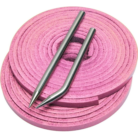 Softball Baseball Glove Lace, Mitt Lace Repair Kit Includes 2 Leather Laces and Lacing Needle for Catcher's Glove