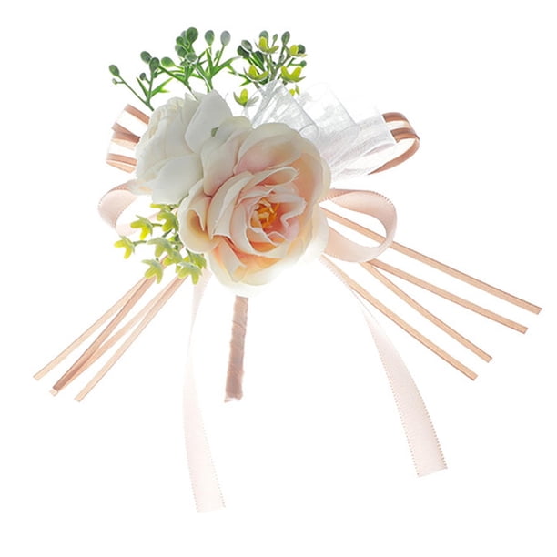 Flor de boutonniere de boda hecha a mano para decoración de de boda del aniversario de cena champán mayimx Boutonnieres