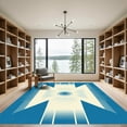 thumbnail image 2 of ODIKA 8'x10' Machine Washable Non-Slip Area Rug, Ivory & Starburst Burst High Traffic Rug, Blue, 892953, 2 of 7