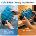 thumbnail image 2 of Shoulder Ice Pack Wrap, Hot & Cold Therapy Wrap, Self-Absorbing Water Hydrating Resin Pad for Shoulder, Reusable Ice Packs for Relaxing, Freeze & Microwave Safe, Blue, 2 of 12