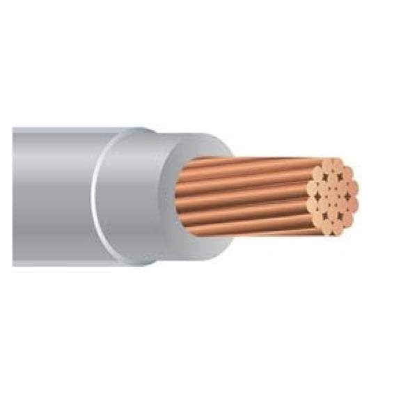 25FT 2 AWG THHN Stranded Copper Building Wire 600V Gray