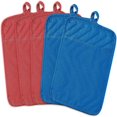 thumbnail image 1 of HAOAN 5Pcs Pot Holders for Kitchen Heat Resistant Pink Cotton Potholder Multipurpose Hot Pads Machine Washable Oven Mitt with Hanging Loop Pocket Potholder for Daily Baking Cooking Grilli, 1 of 6
