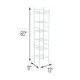 thumbnail image 7 of Honey-Can-Do 6-Shelf Steel Bathroom Storage Shelves, White, Holds up to 10 lb per Shelf, 7 of 7