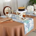 thumbnail image 6 of Table Runner 90 Inches Long for Kitchen Dining, Blue Teal Grey Coral Coastal Dresser Scarf Farmhouse, Dining Table Decorations for Wedding/Parties, Summer Beach Nautical Ocean 13 x 90 In, 6 of 9