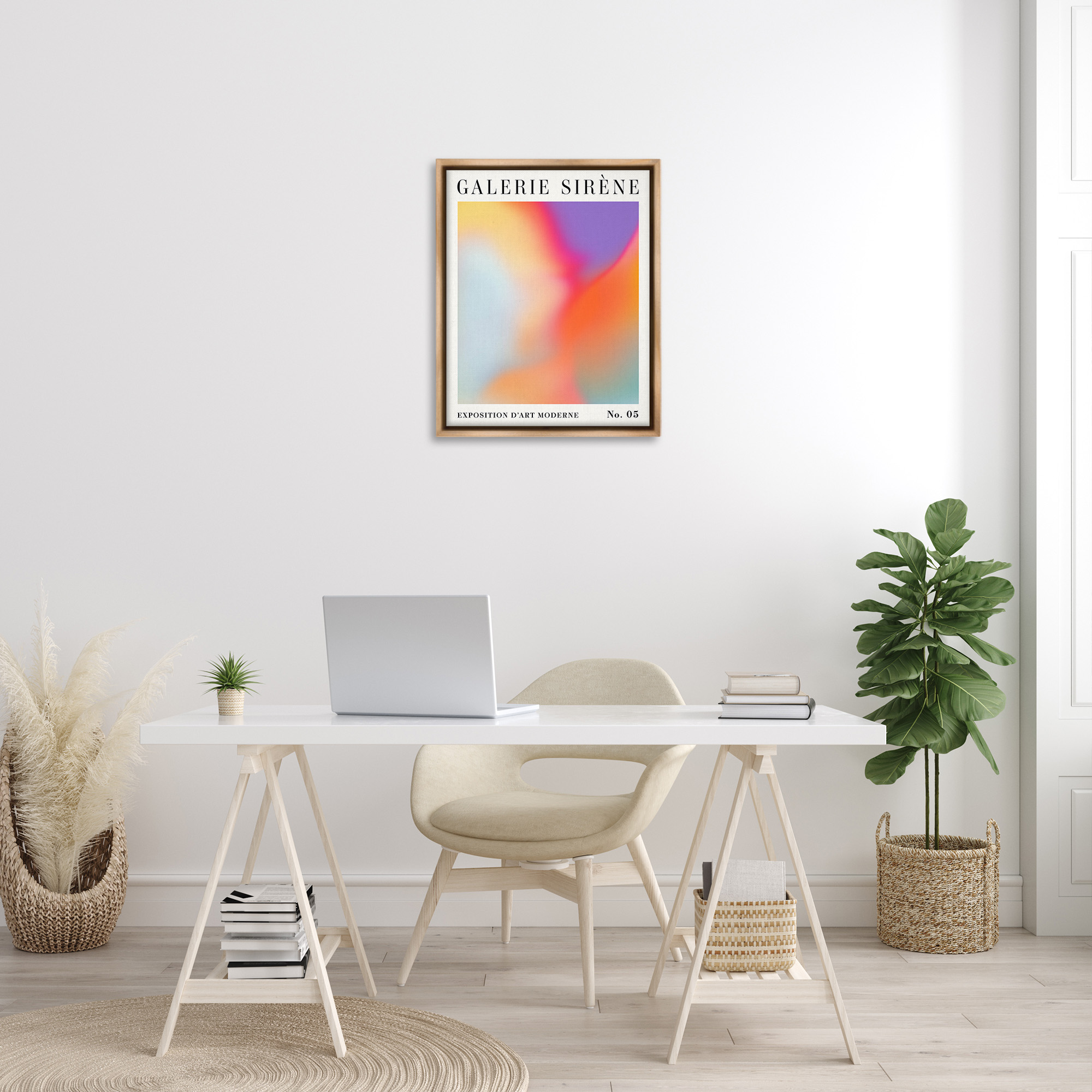 Stupell Industries Vivid Light Flare Pattern Abstract Painting Brown Floater Framed Canvas Art Print Wall Art, 25 x 31