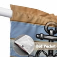 thumbnail image 4 of Nautical Anchor Swag Valances for Windows 2 Pack, Kitchen Window Curtains 36 Inch Length, Vintage Navy Blue Wooden Boards Country Privacy Swag Curtains for Living Room/Bathroom 36"x36", 4 of 8