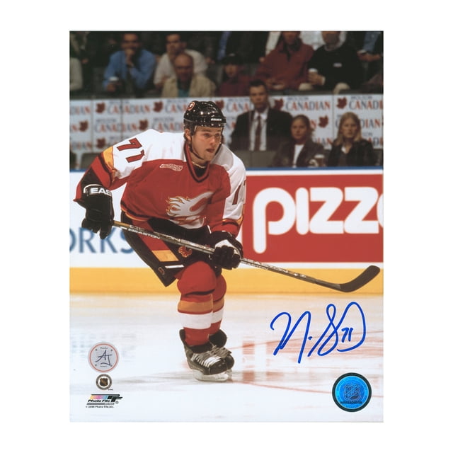 Marc Savard Photo Recrue des Flames de Calgary Autographiée 8x10
