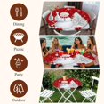 thumbnail image 7 of Red Christmas Round Tablecloth, Fitted Table Cover with Elastic for 45"-54" Round Tables, Snowman Snowflake Gifts Xmas Tree Table Cloth Outdoor Indoor Dinning Party Waterproof Tablecloths, 7 of 7