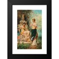 thumbnail image 2 of Hans Zatzka 11x14 Black Modern Framed Museum Art Print Titled - He Loves Me, He Loves Me Not, 2 of 5