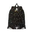 thumbnail image 3 of Daiia Spiderweb Bats And A Spider Vintage Canvas Backpack for Men and Women ,Hiking Backpack,Travel Laptop Bag for School,Large Capacity Backpack-Small, 3 of 8