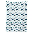 thumbnail image 3 of Ambesonne Whale Tablecloth Rectangular Table Cover, Swimming Marine Animals, 60"x84", Teal Dark Blue White, 3 of 4
